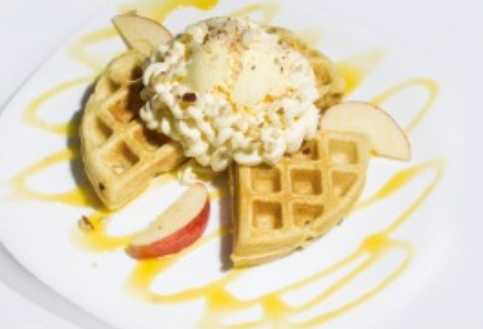 Waffle de Manzana